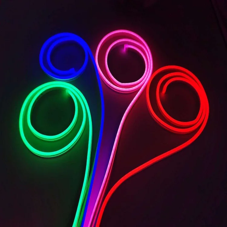 Big Size Neon Glue Uv Resistance Led Strip Soft Glue Neon Tube Silicone Single Color Blue Neon