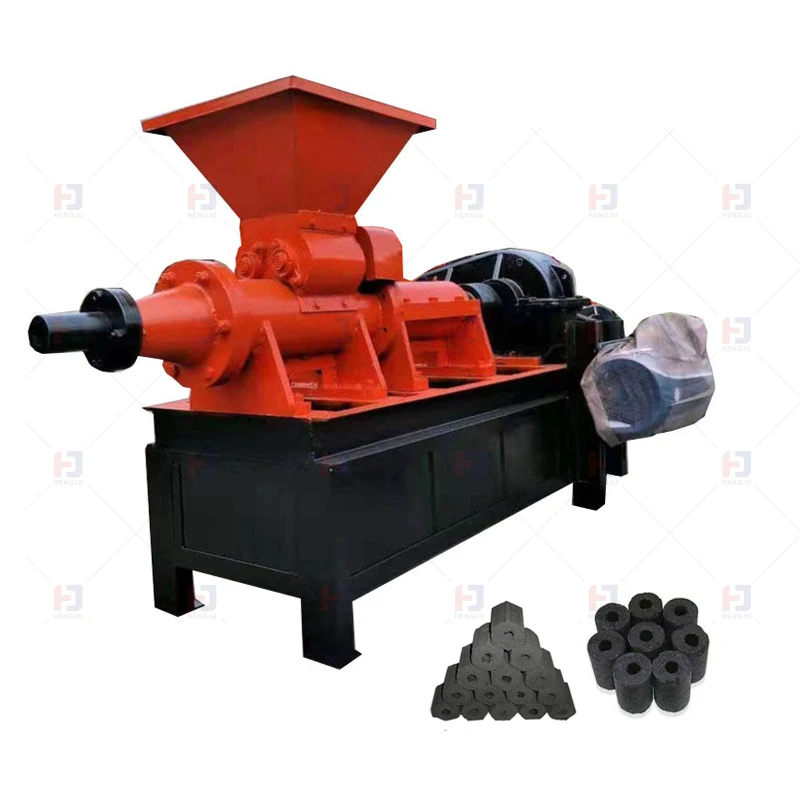 Various Shapes Coal Stick Forming Machine Charcoal Powder Extruder Bar Rod Extruder Machine