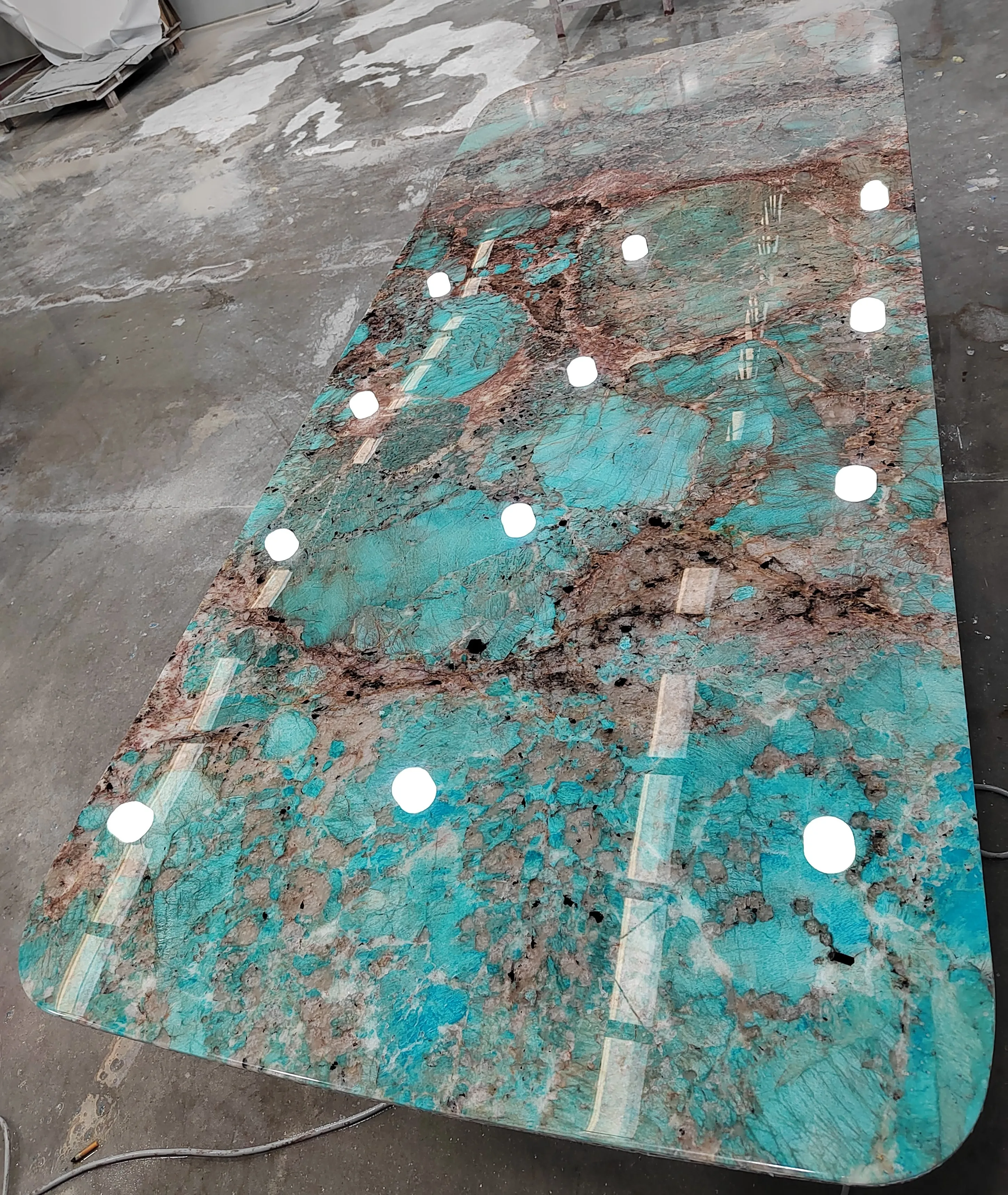 Modern Luxury Green marble dining table with marble top for dining room furniture dining table set