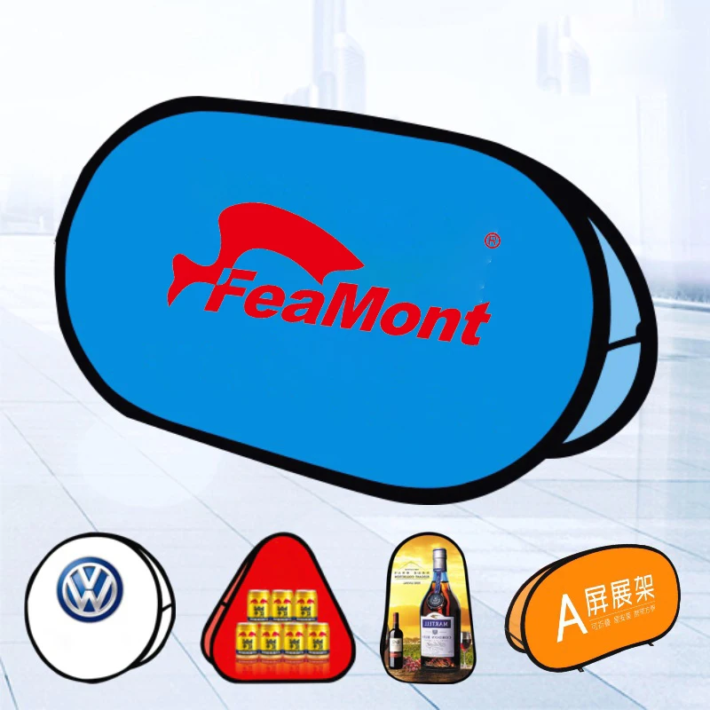 Custom Print Pop Up oval A-Frame Banner Event Popup Pop Out A Frame Banner For Exhibitions
