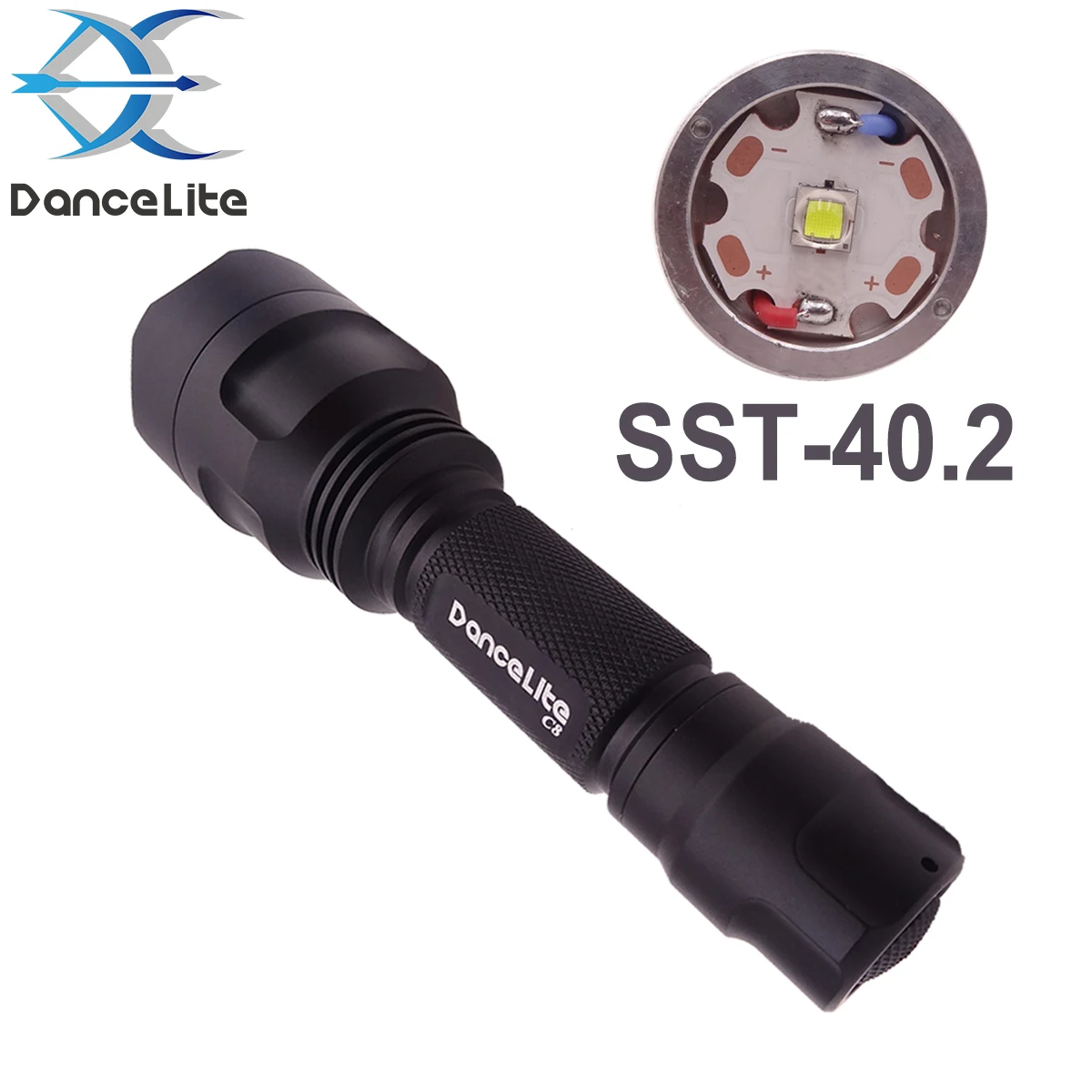 OEM C8 Super Bright 15W SST-40.2 6500K LED Lantern Working Flashlight Powerful Flashlights Torch