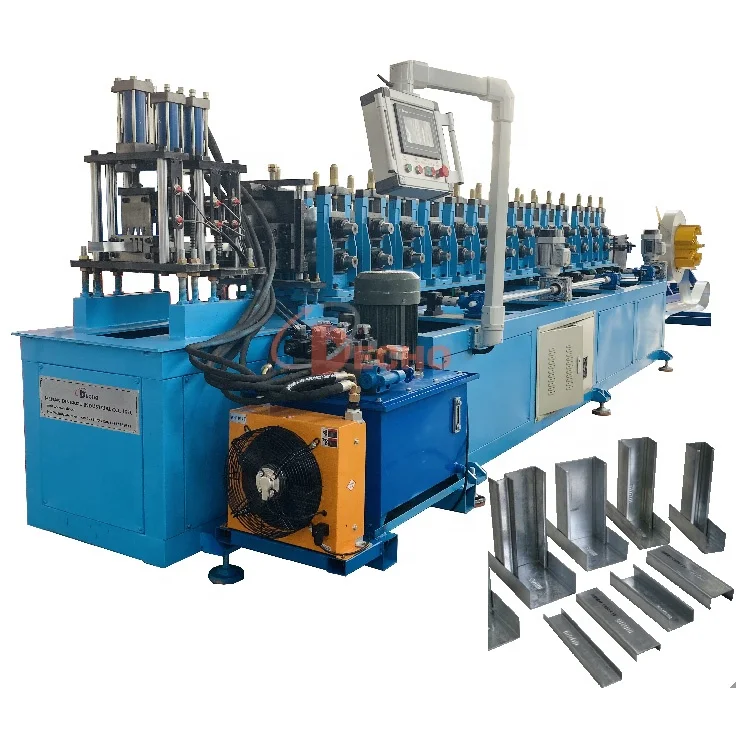Spot fully automatic light steel keel machine, fully automatic CU keel production line equipment, keel forming machine