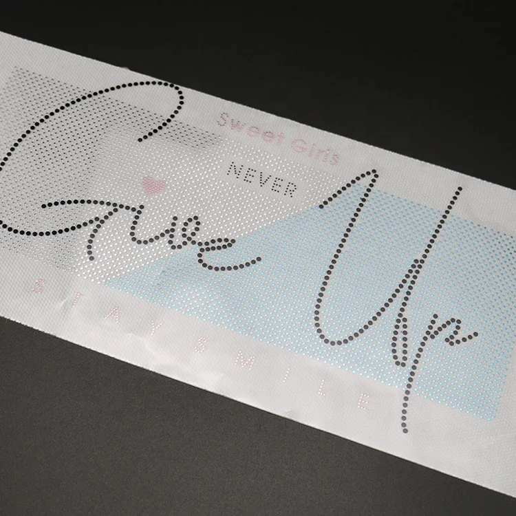 Hot Fix Iron on Crystal DTF Custom Private Name Rhinestone Heat Transfer Designs for T-shirt