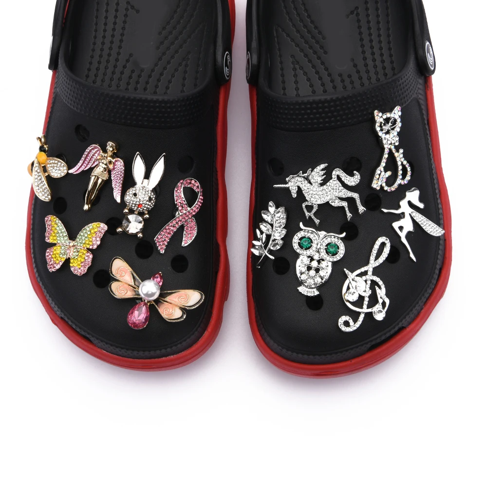 Christmas 2024 New Trend Women DIY Designer Crystal Metal Accessories Custom Luxury Decoration Clogs Shoes Charm
