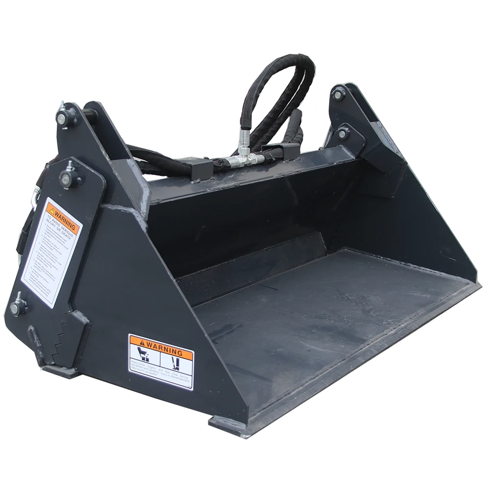 The Multi Functional 4 in 1 Mini Combination Bucket Which Is a Part for Mini Skid Steer Attachment Loaders Is Inexpensive