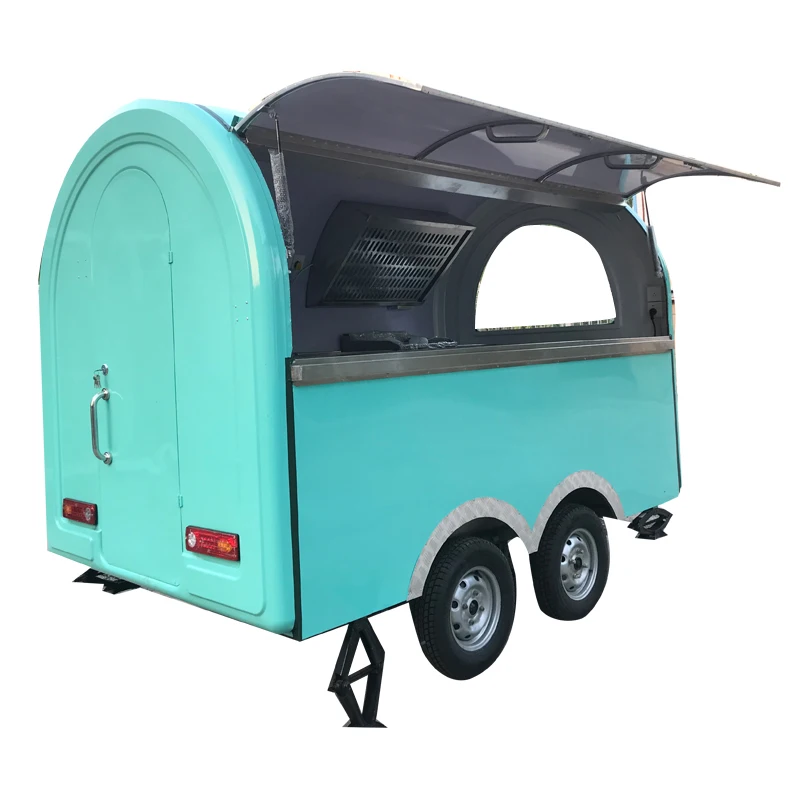 professional festival street hot dog cart/caravan trailer electric switch manufacturing machine /hand push food cart
