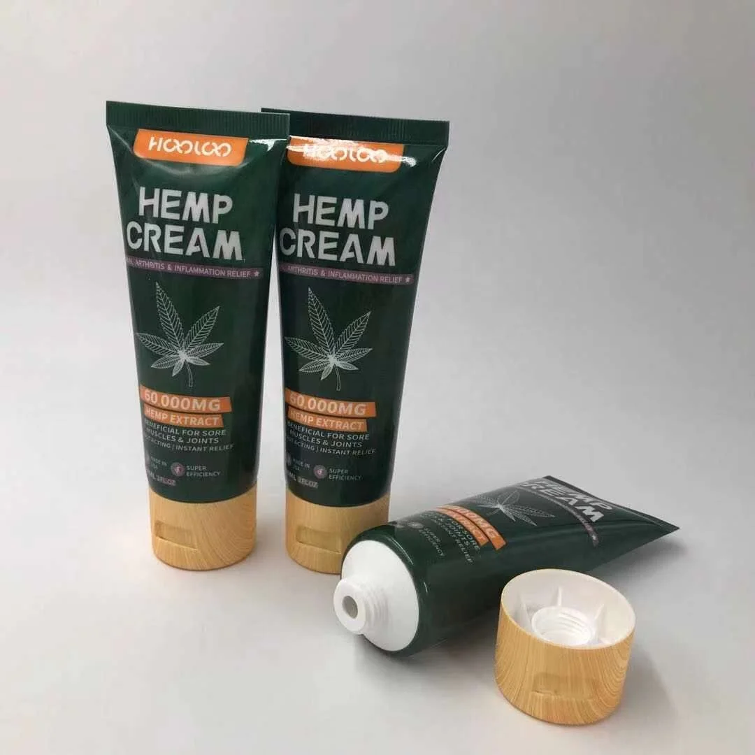 Plastic Medicinal Tube Packaging Skincare Packaging Tube With Wood-Grain Flip-Top Packaging