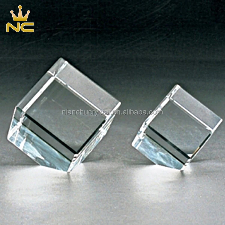 Raw Glass Sublimation Blank 3D Crystal Block For Engraving