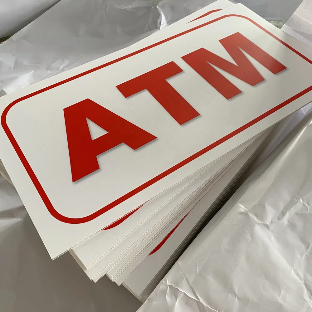 4mm 5mm PP Plastic Advertising Printed Board Corrugated Plastic Signs Die Cut Corflute Signs