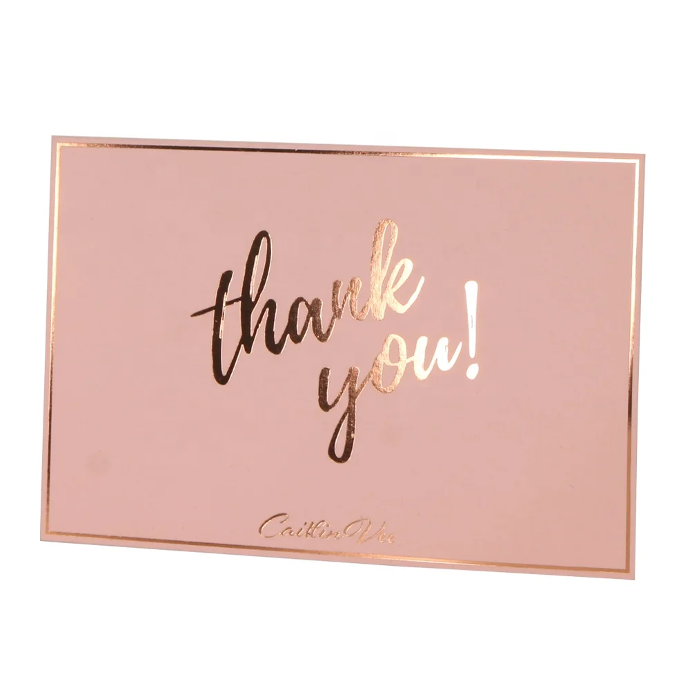Rose Gold Thank You Card