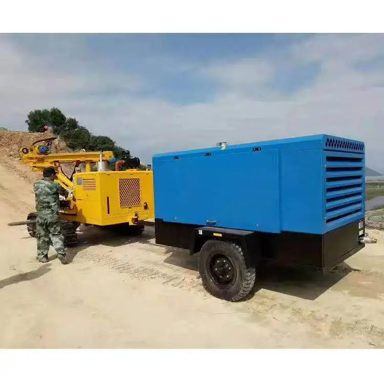 Manufacturers Rotary Screw Air Compressor Industrial Machine With Air Cooled Gear Engine