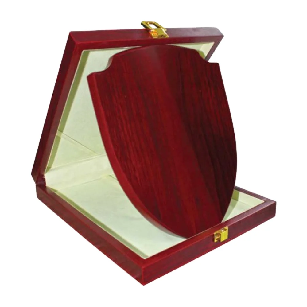 High Quality Custom S Plaque Wooden for in a With Award Velvet Military Shield Trophies Awards Wood Plaques Box