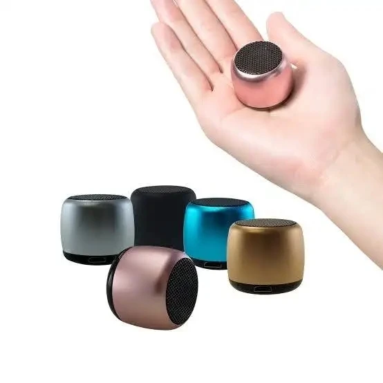 BM2D Waterproof Mini Portable BT Speaker Metal HiFi TWS Interconnection Super Small Steel Stereo Wireless Loud Speaker