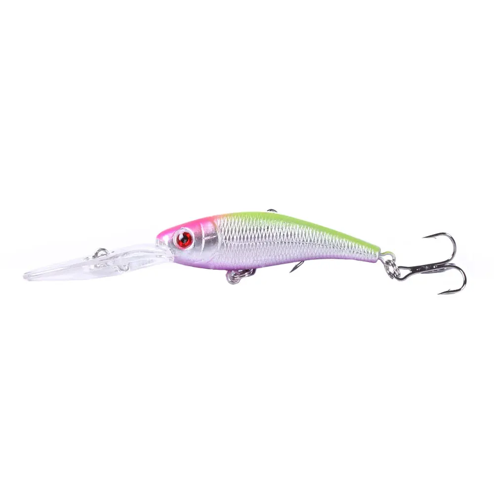Wholesale 10cm 7.8g Artificial Hard Plastic Bait Minnow Fishing Lures with Long Big Tongue