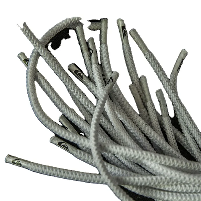 
Wholesale cotton rope garment accessories waist drawstring bleached white cottonhoodie rope 