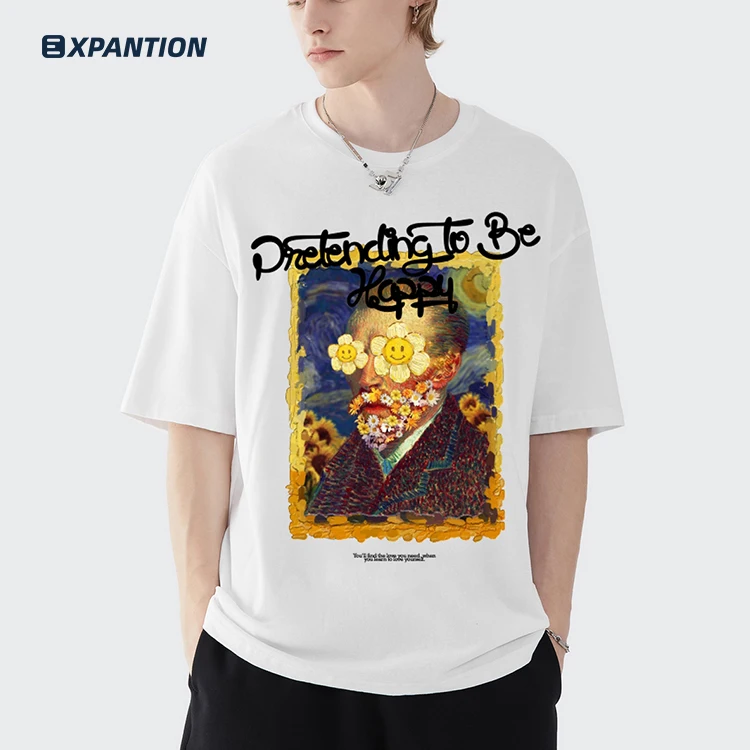 EXP summer fashion luxury wholesale street wear hip hop mens graphic tshirt manufacturing