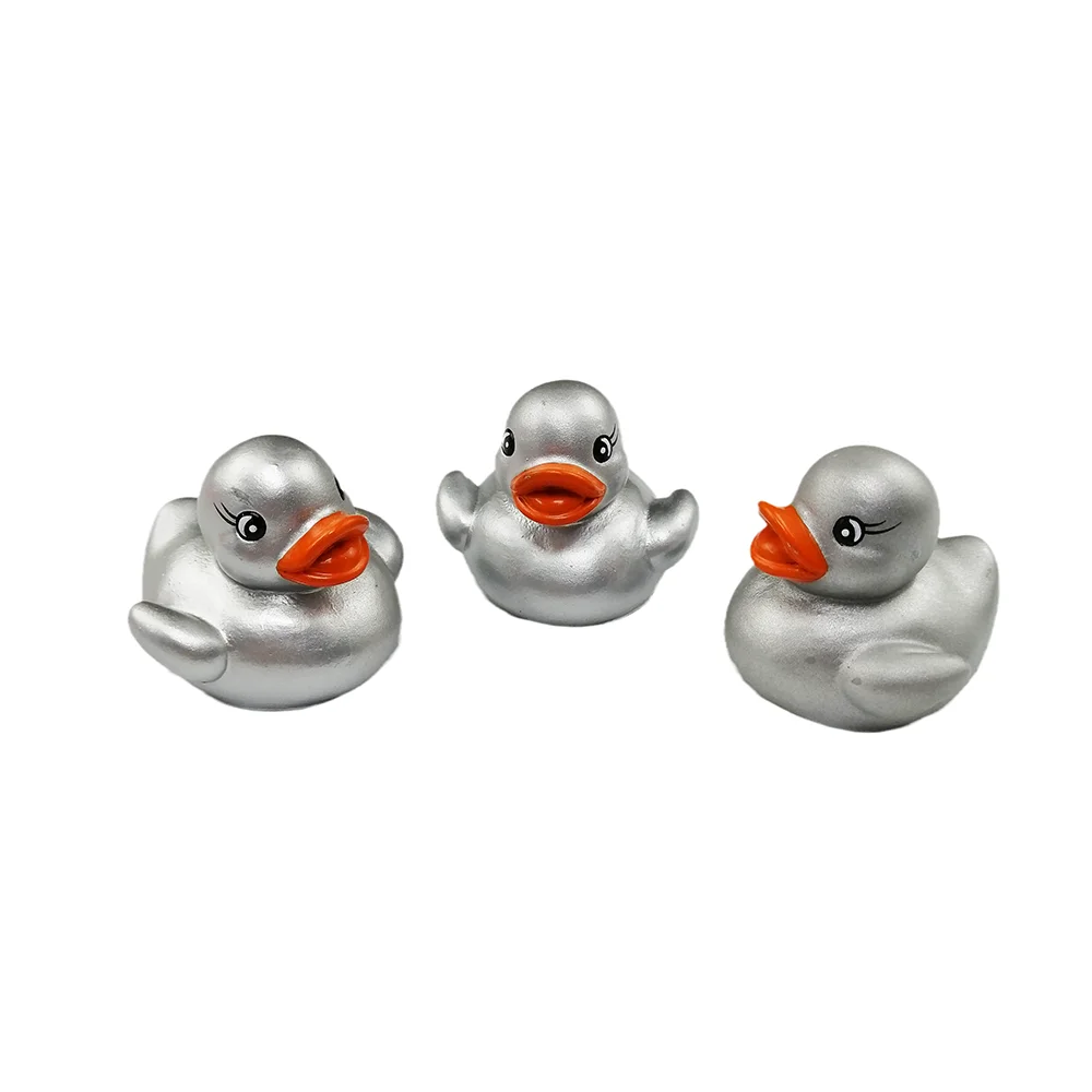 Float & Squeak 4Pcs Rubber Duck Shower Toys Family Pack Ducky Baby Bath Toy for Kids Bath Duck Toys