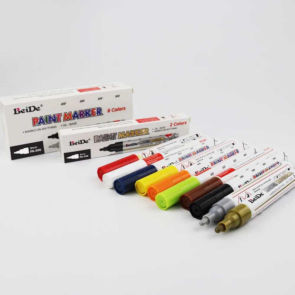Fast delivery strong coverage oil based waterproof durable permanent paint marker pen