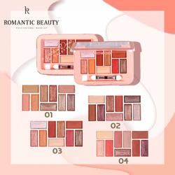 Romantic Beauty Eye Shadow Palette Earth Color Shimmer Matte Nude Eye Shadow Pigments Glitter