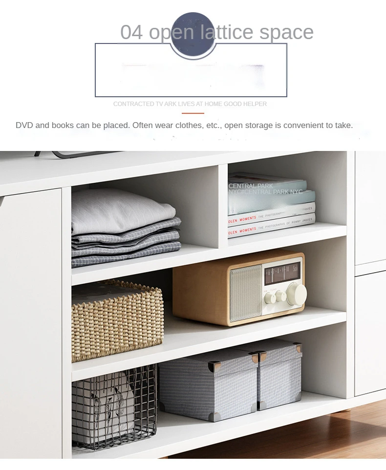 Elevated Nordic style TV stand, living room bedroom wooden simple TV cabinet combination