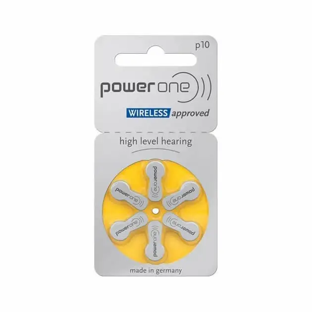 Hearing Aids Batteries Powerone Hearing Aids Batteries Power One Size 10 Zinc Air Hearing Aid Batteries