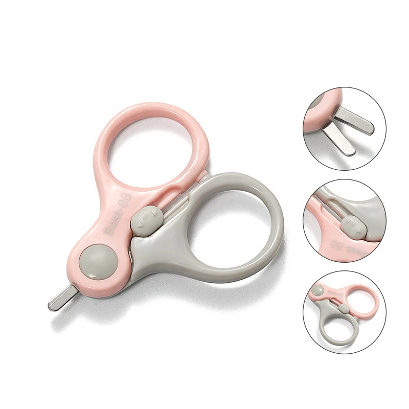 Baby nail clippers Single round head with lock for baby nail scissors  for children Baby nail care