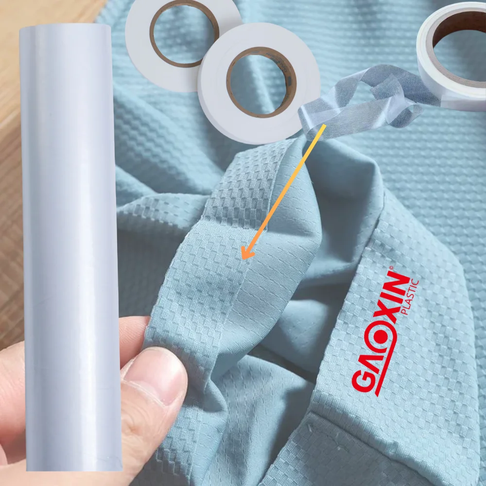 Heat Activated Double Sided TPU Hot Melt Adhesive Film Stretchable Seamless Glue Tape for Sew Free Clothes Underwear Panties