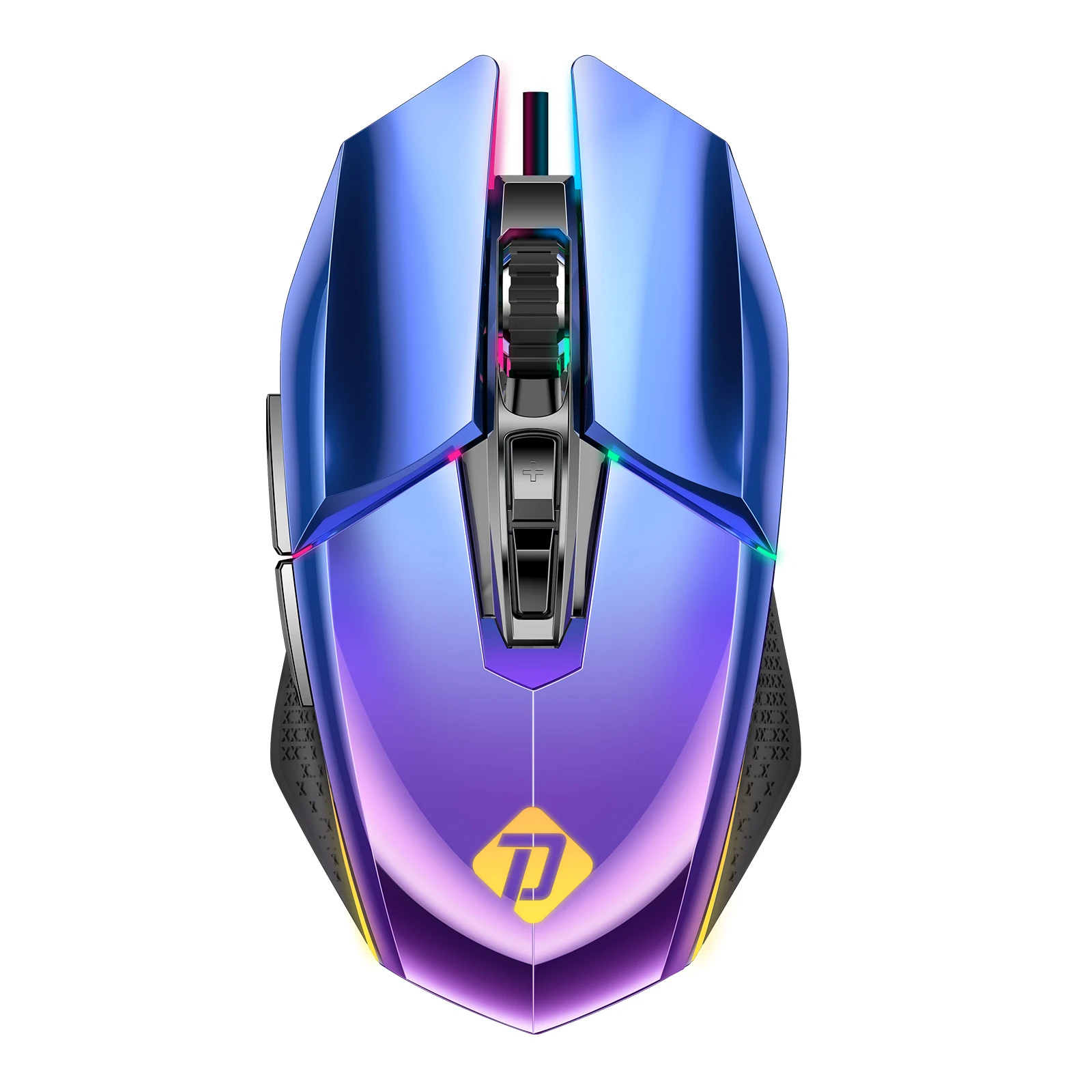 Готовая к отправке оптовая продажа Аврора фиолетовая RGB эргономичная мышь Проводная RGB игровая мышь игровая гарнитура наушники