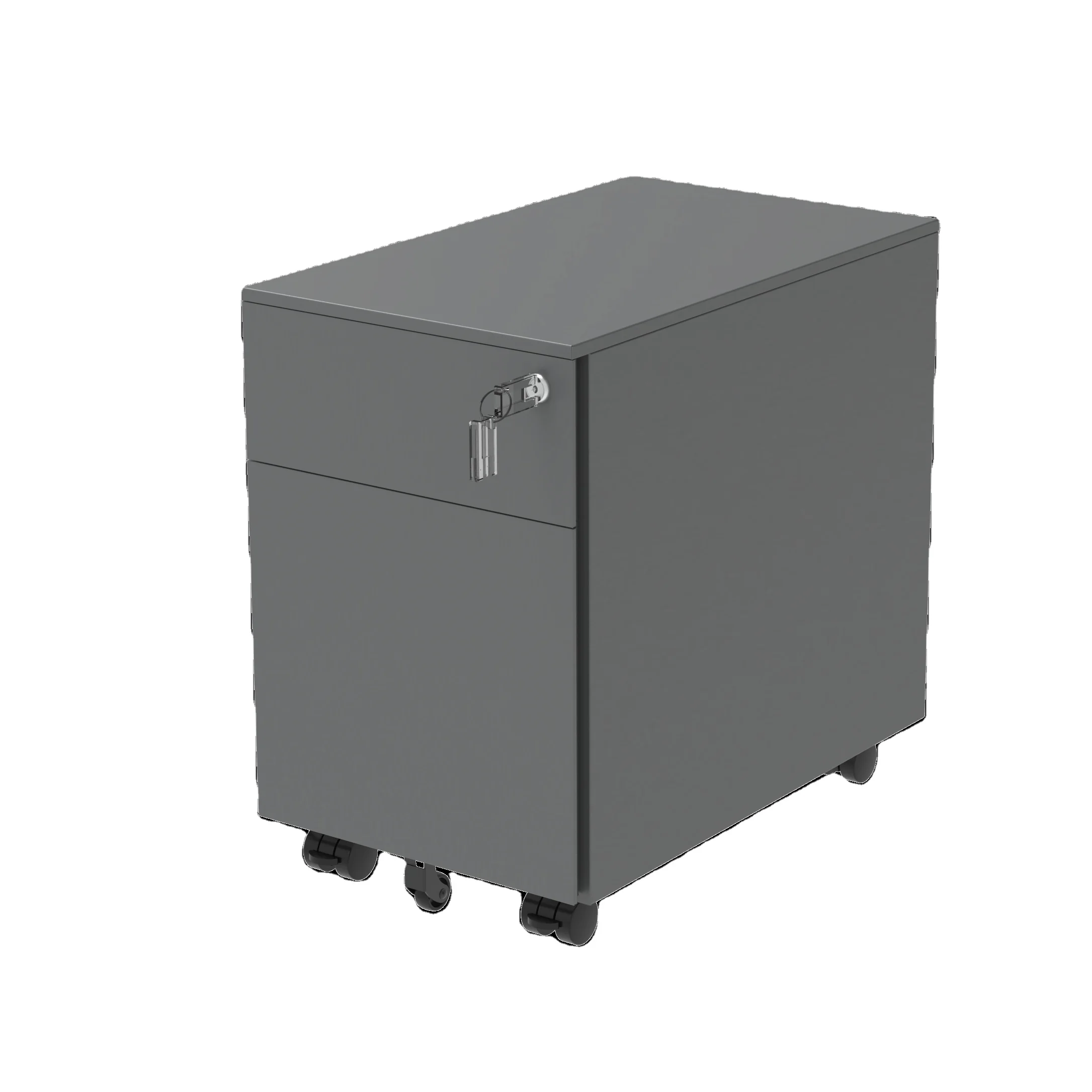 Hot sale  office workstation equipment under desk grey  2-drawer vertical mobile file cabinet pedestal