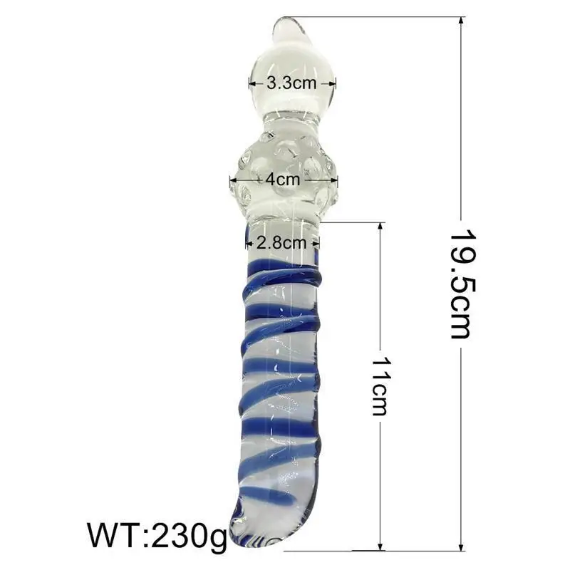 Shenzhen supplier light pyrex glass dildo green