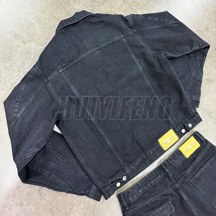 High quality denim jacket and jeans pants Two piece heavyweight vintage denim set men clothing manufacturers custom