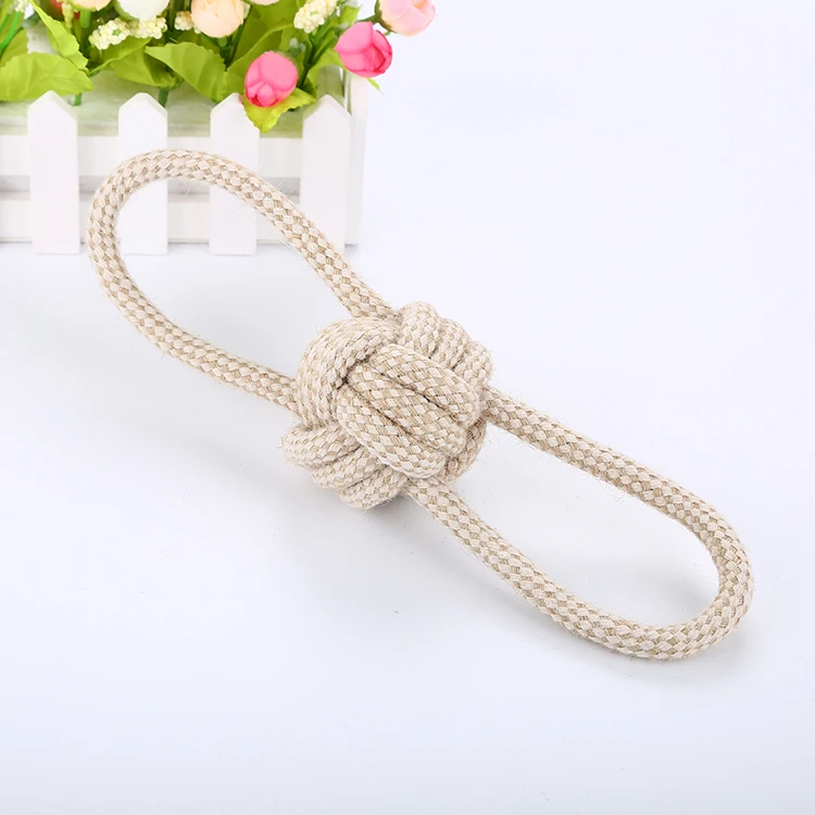 wholesale figure 8 cotton braided ball pet dog toy