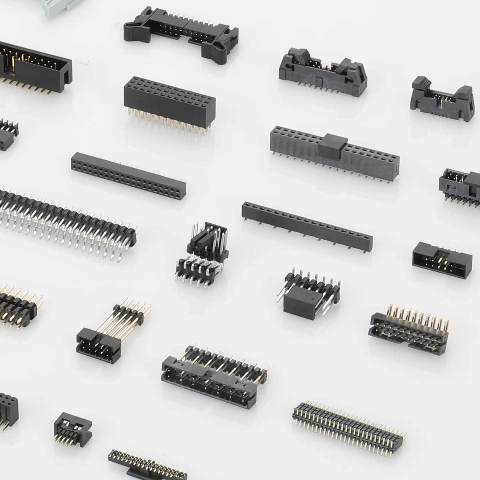 Box header connector 2.54mm box header 50 pin pcb connector frc wire to board dual row through hole vertical SHB21 Sullins