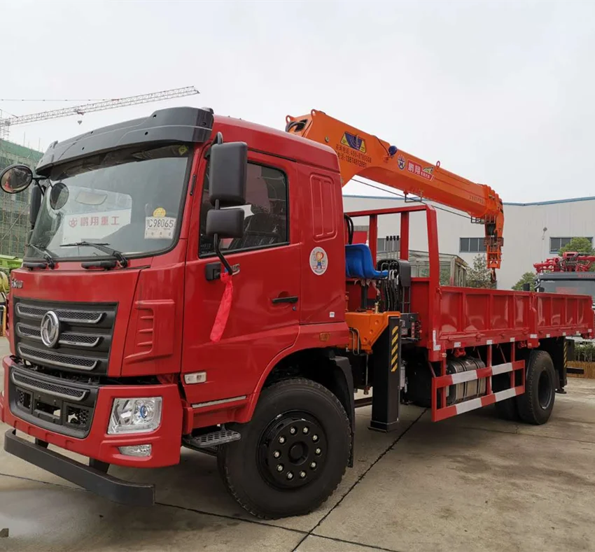 Truck-Mounted Crane With  four-section straight-arm Crane Truck 10ton 4X2 truck mounted telescopic boom lift
