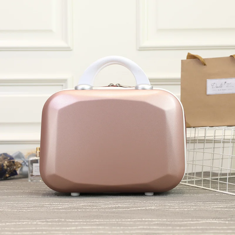 Fashion Mini Hard Shell Cosmetic Case Luggage Travel Portable Carrying Makeup Storage Box Bag Suitcase