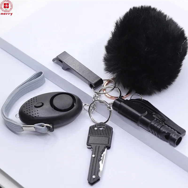 
Verified self defense keychain manufacturer wholesale color customizable self defense keychain set for women 