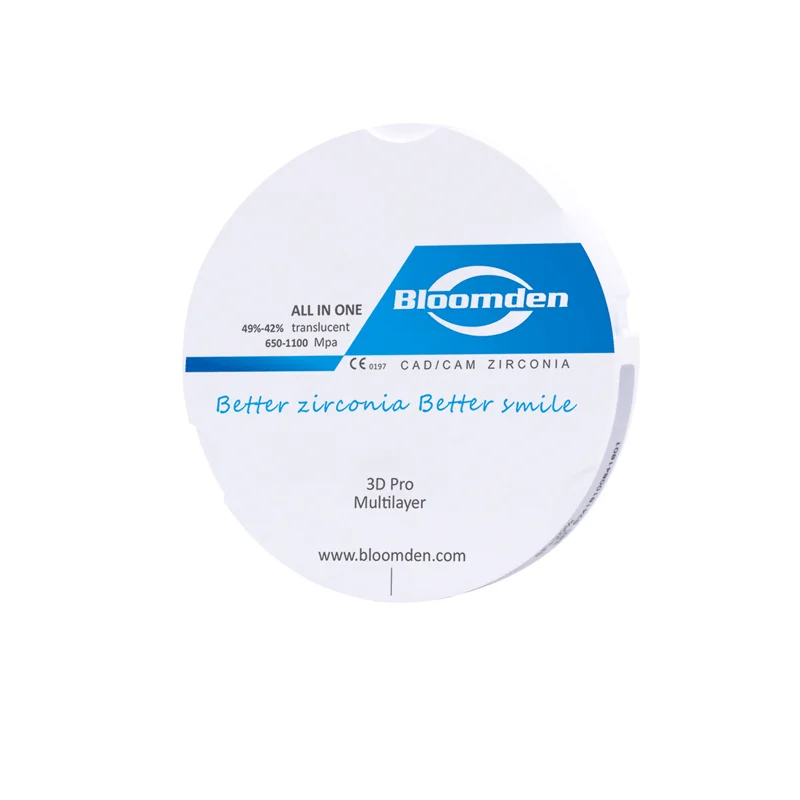  Bloomden zirconia block supplier 3D pro dental crowns bridges