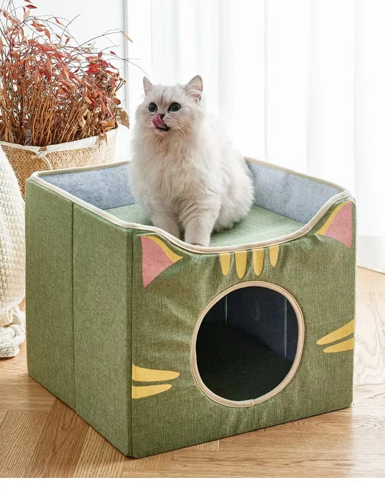 new fashion all- purpose Foldable stereoscopic indoor  cat house cardboard cat house cat bed