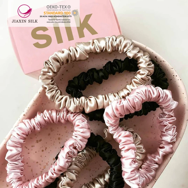 Wholesale 100% Pure Silk Scrunch Satin Scrunchies Silk Scrunchies For Hair Beauty