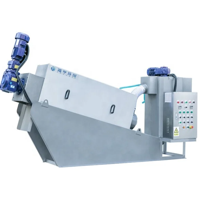 Fohun мультидисковый шнековый пресс для обезвоживания осадка решение для мяса работает очистных сооружений