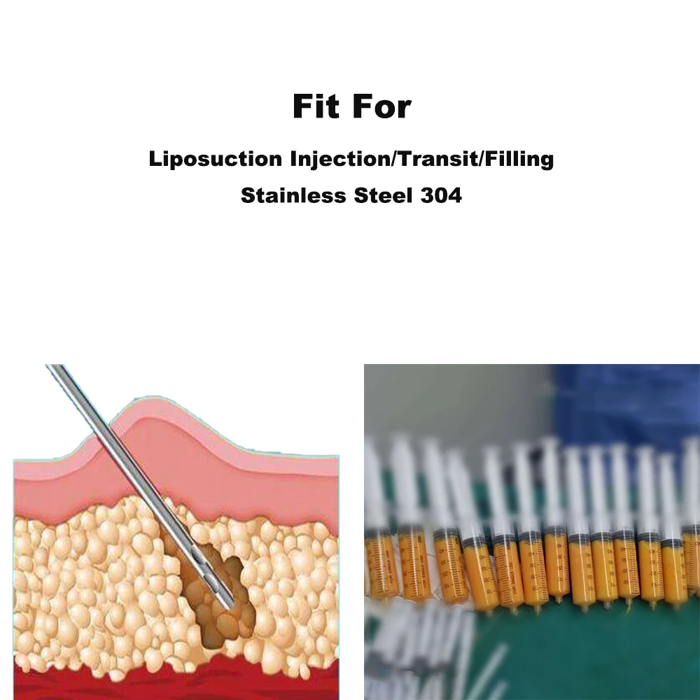 0.8-2.5*50-250MM Single Hole Liposuction Stainless Steel Fat Cells Injection Micro Blunt Tip Cannula Needle for Liposuction