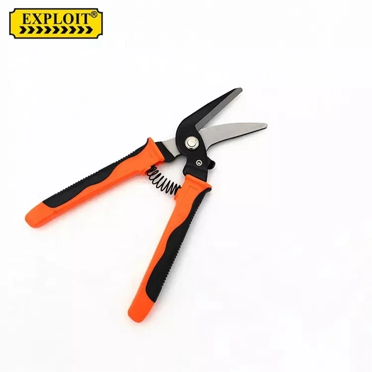 Curved 9 Inch Snipping Scissors Tin Snips SK5 Shear Cutter Aviation Snips Scissors for Cutting Iron Stainless Steel Metal Sheet