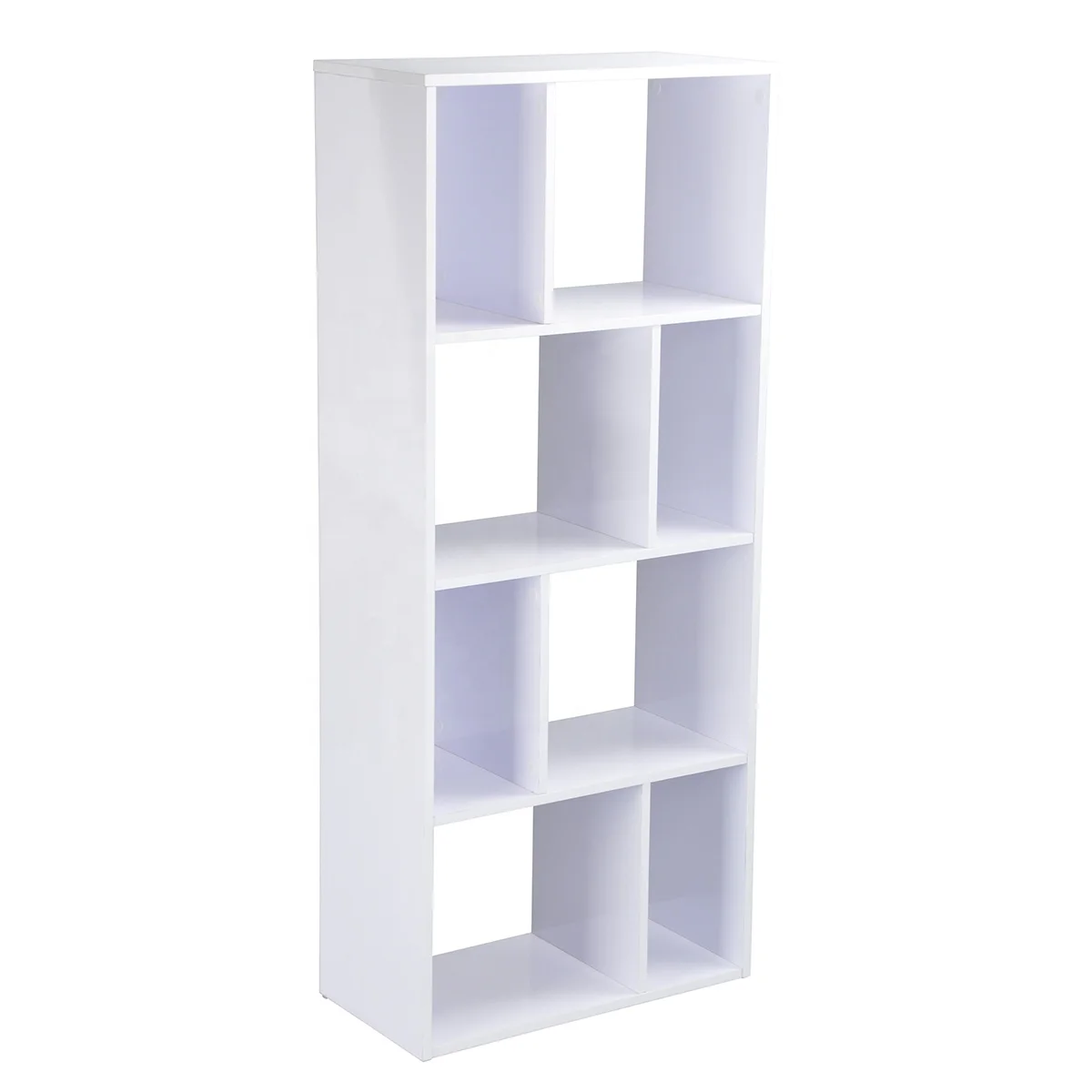 Customize 8-cube nordic style bedroom shelves wall shelf book eight organizer bookshelf storage racks wooden white book shelf