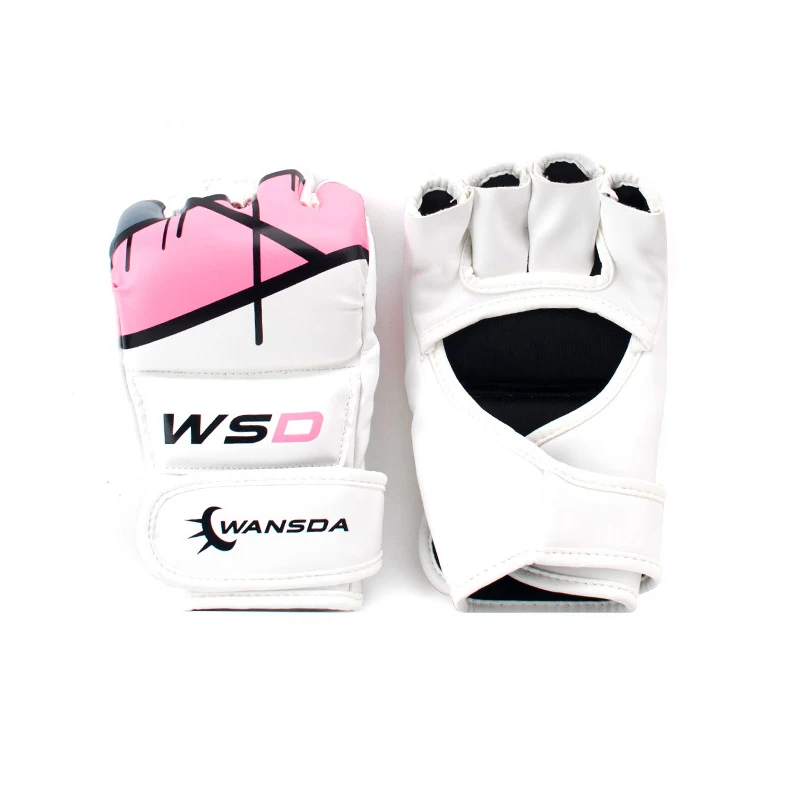 Manufacturers China Half Finger Mma Muay Womens Men Best Custom Logo Boxing Gloves