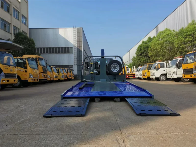 115hp ISUZU KV600 4x2 Road Rescue Recovery Wrecker Truck Body Superstructure 5.6 m Platform Full Ground Loading Race Car