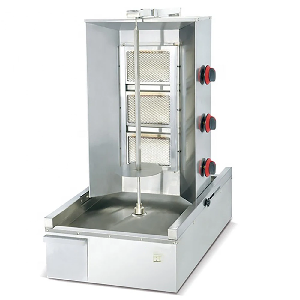 Commercial gas rotating shawarma grill 2/3/4 burners shawarma kebab machine