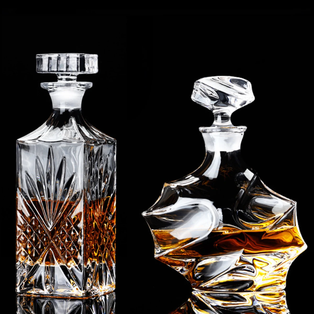 One Stop Shopping Whiskey Decanter Bottle European In Stock Bulk Crystal Glass Liquor Whisky Decanter