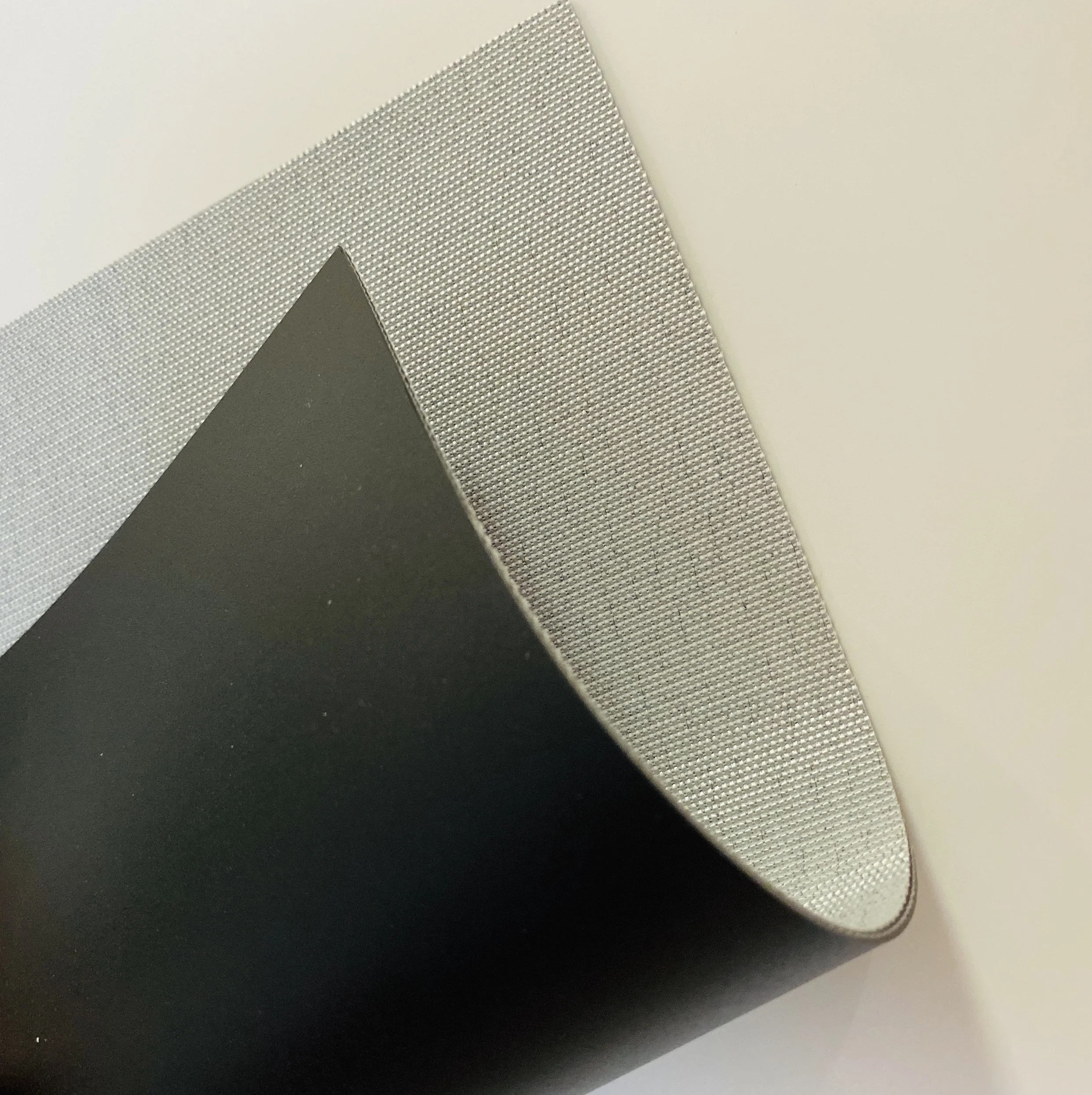 Black color PU conveyor belt for Textile Printing 2.2mm Polyurethane conveyor belt black matt