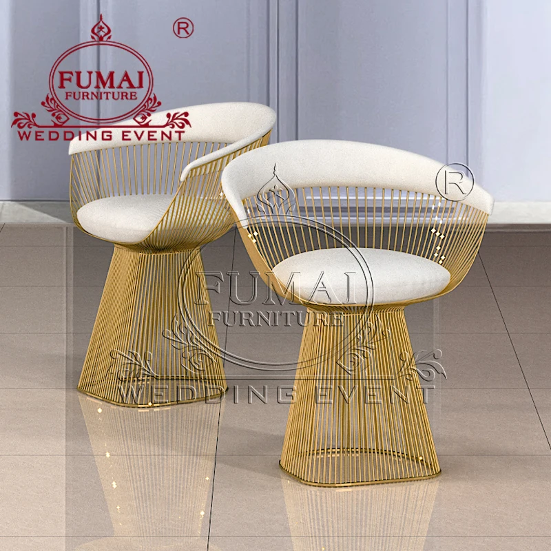 Modern Industrial Vintage Metal Color Wedding Decor Factory Metal Event Wedding Dining Chairs 6 Pieces In Turkey