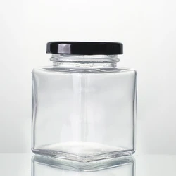 Factory Supplier Small 100ML 200ML Custom Kitchen Food Spices Container Pudding Jar Jam Jar with Metal Lid